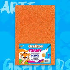1/8 FOAMI ESCARCHADO NARANJA
