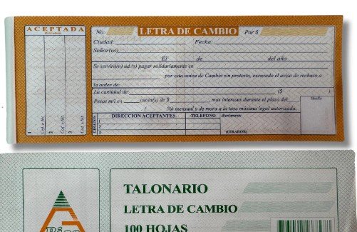 TALONARIO LETRA DE CAMBIO