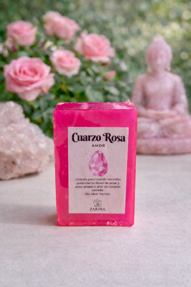 JABON DE CUARZO ROSA RECTANGULAR