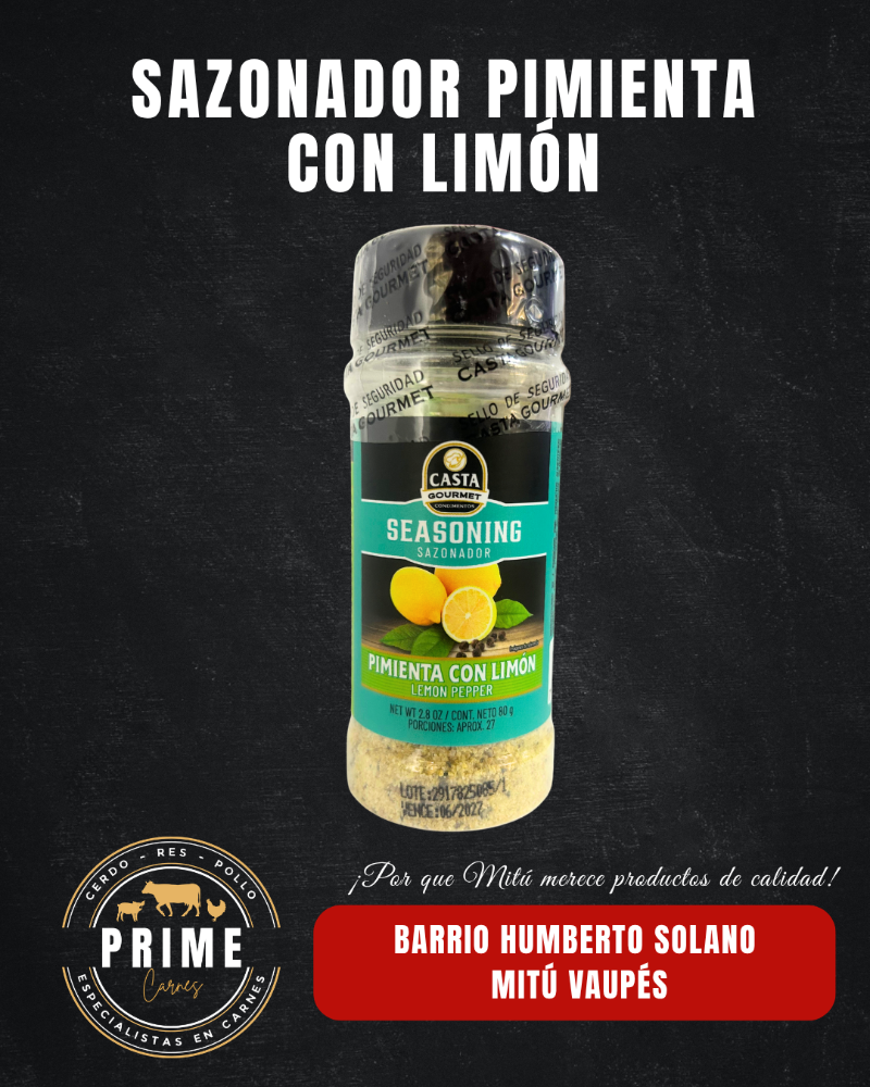 SAZONADOR PIMIENTA CON LIMÓN X 80 GR