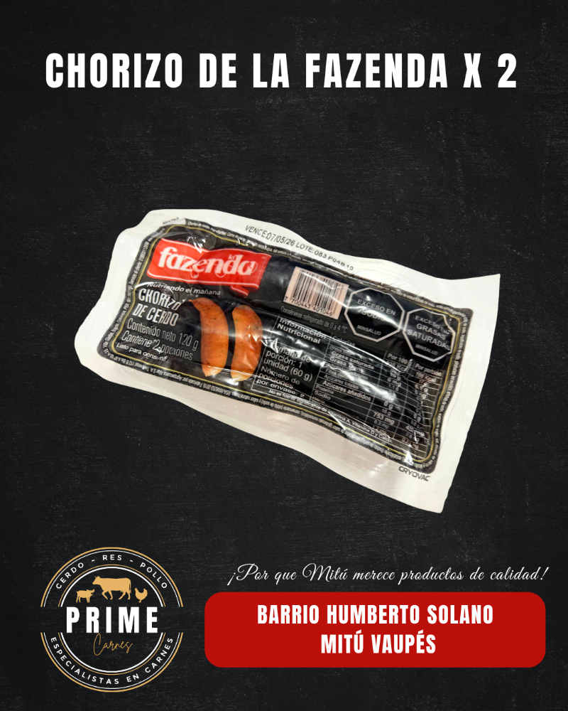 CHORIZO DE LA FAZENDA X 2 UND
