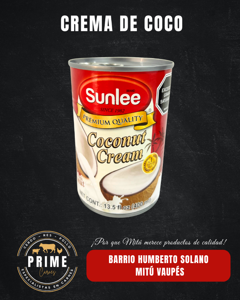 Crema de coco lata x 400 ml
