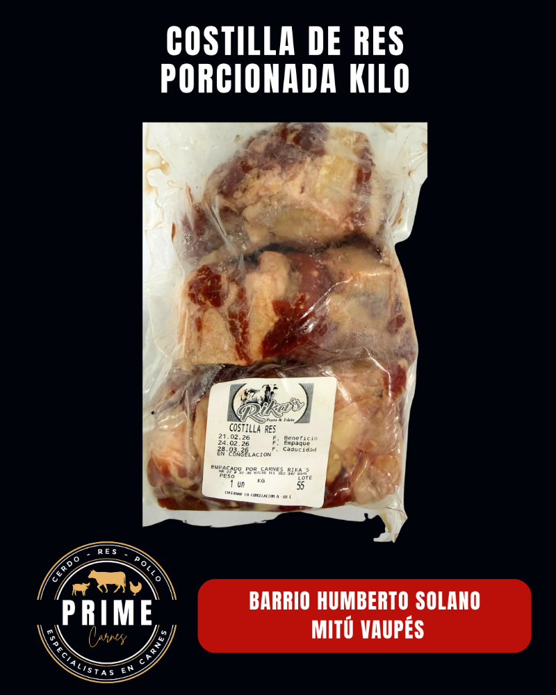 COSTILLA DE RES X 1 KG