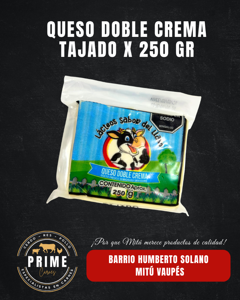 Queso tajado x 250 gr