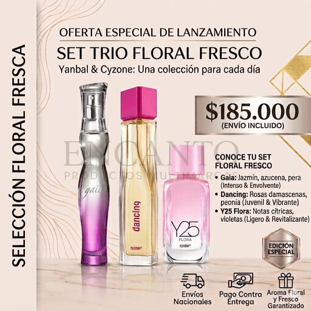 SET TRIO FLORAL FRESCO