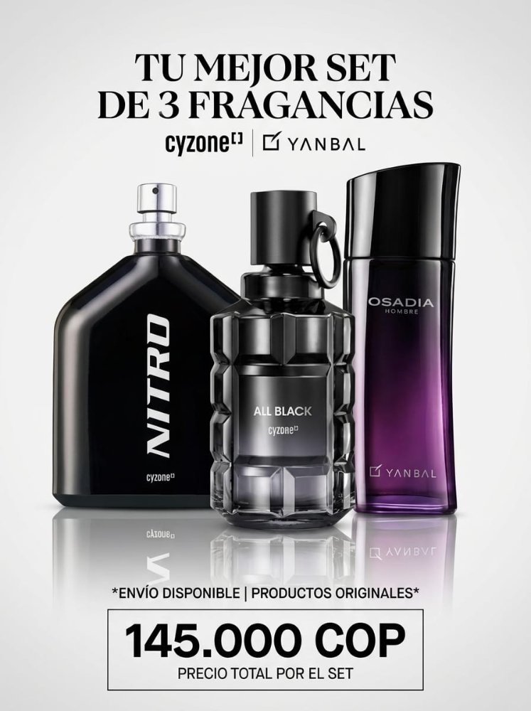 TU MEJOR SET X3; NITRO+ALL BLACK+OSADIA