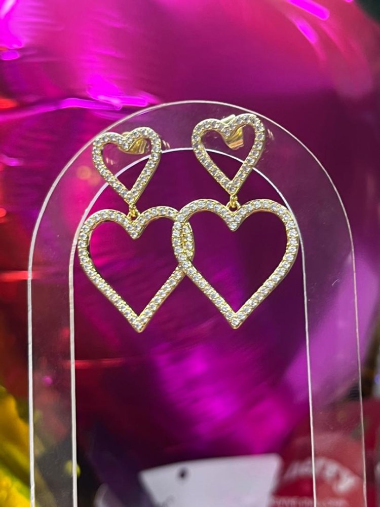 Zarcillos grandes de corazón