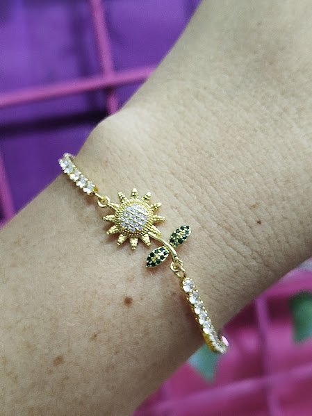 Pulsera brillante de girasol