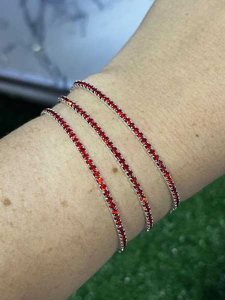 Trío de pulseras brillantes