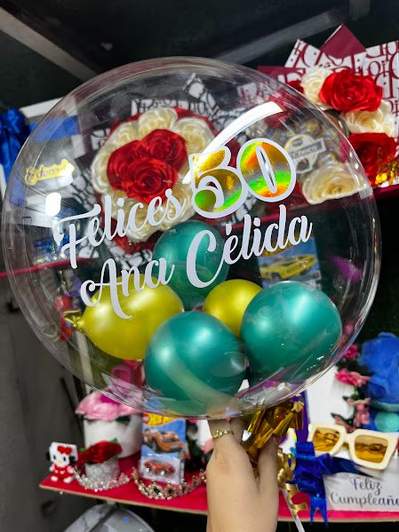 Globo con mensaje personalizado
