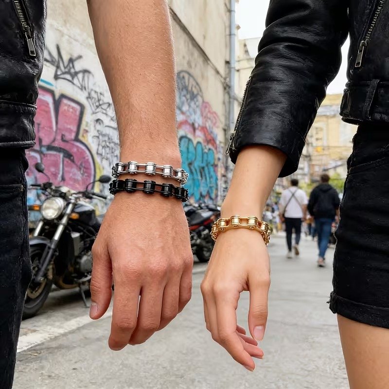 Pulsera de cadena de moto