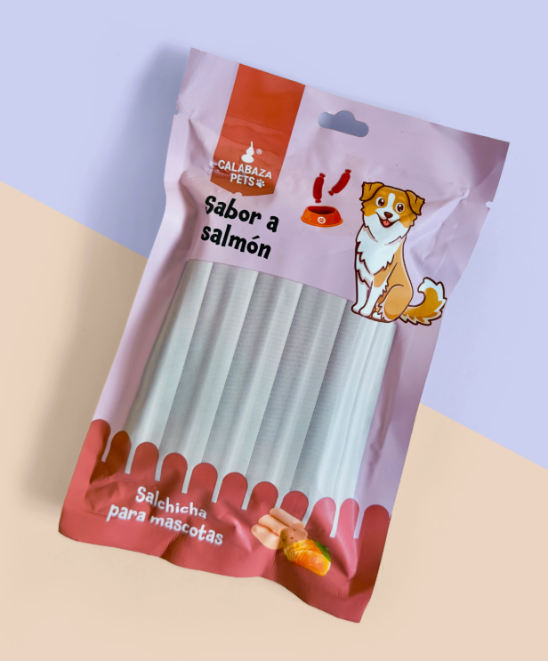 Salchichas para Mascotas sabor SALMÓN (10und)