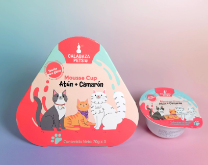MOUSSE CUP GATOS ATUN + CAMARON X 3 UND