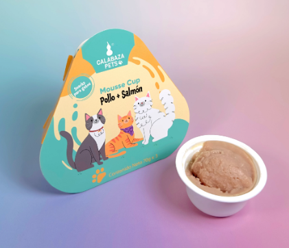 MOUSSE CUP GATOS POLLO + SALMON X 3 UND