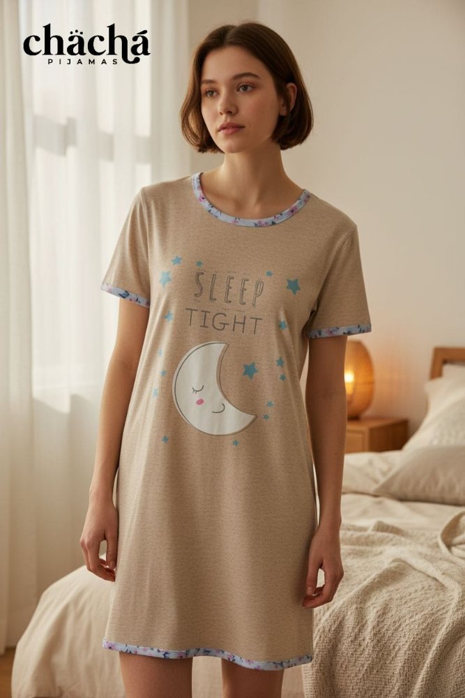Bata Mujer de dormir luna TM