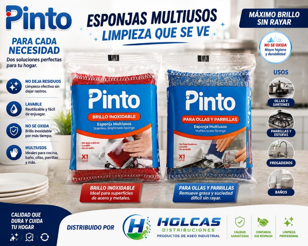 ESPONJA PINTO BRILLO INOXIDABLE