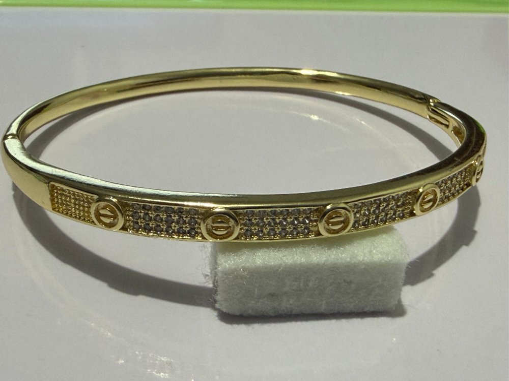 Altezza Pulsera Puntos dorada 030