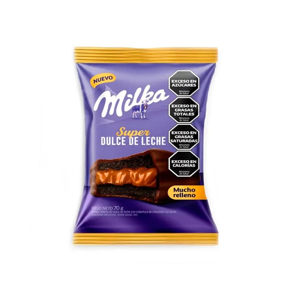 ALFAJOR MILKA SUPER D/D LECHE NEGRO