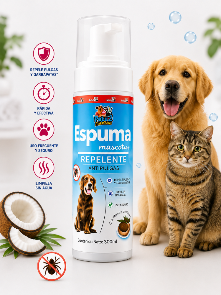 Espuma Baño en Seco Pelu2 Repelente