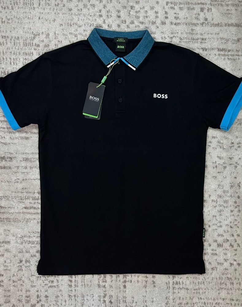 HUGO BOSS NEGRA / AZUL CLARO POLO G5
