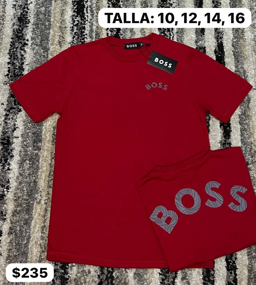 BOSS ROJA LETRAS REVERSO NIÑO