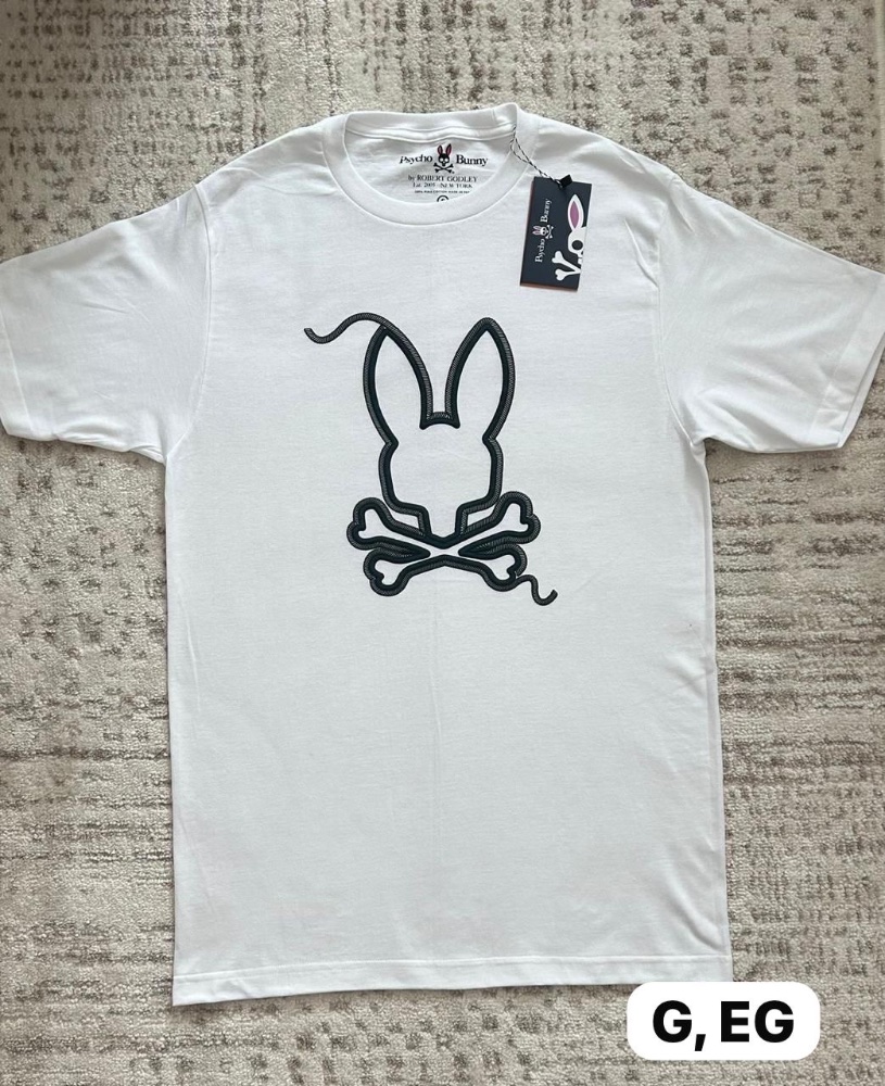 PSYCHO BUNNY BLANCA FRENTE VERDE