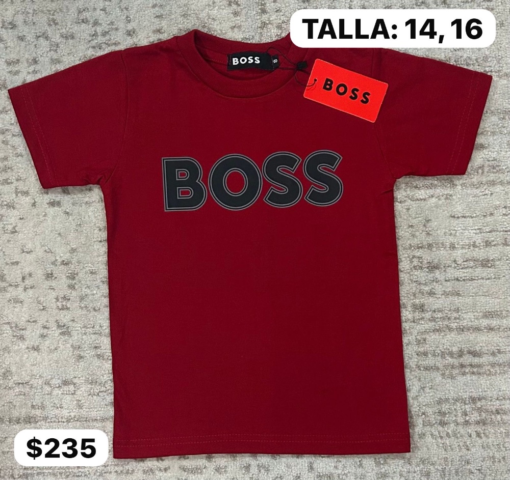 BOSS NIÑO ROJA LETRAS GRANDES