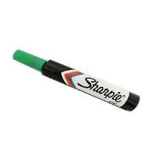 MARCADOR  PERMANENTE  680 SHARPIE VERDE PUNTA GRUESA