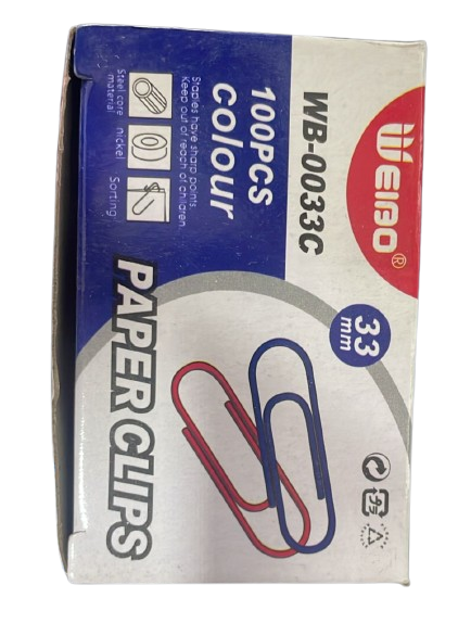 CLIPS WEIBO 100 UNIDADES COLOR SURTIDO