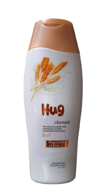 CHAMPÚ FRAGANCIA DE AVENA 2 EN 1 MARCA HUG 200ML