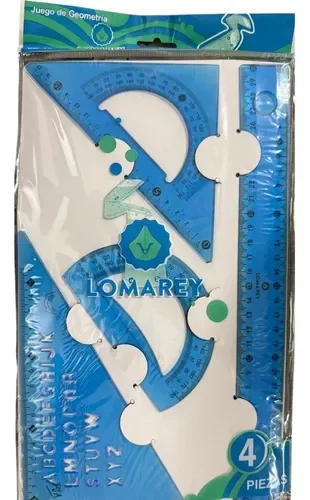 JUEGO DE GEOMETRÍA IRROMPIBLE DE 4 UNIDADES MARCA ALFA
