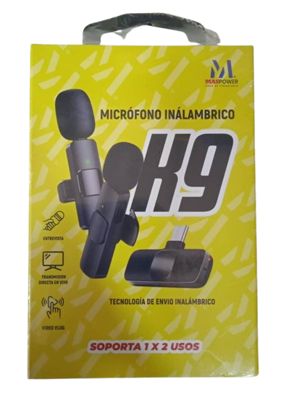 MICROFONO INALAMBRICO MARCA MAS POWER TIPO K9