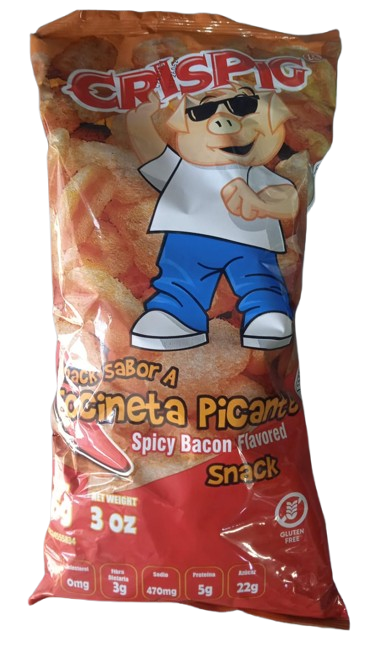 CRISPIG SNACK SABOR TOCINETA PICANTE DE 85G