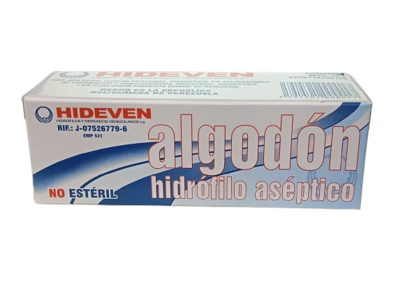 ALGODÓN HIDRÓFILO ASÉPTICO MARCA HIDEVEN