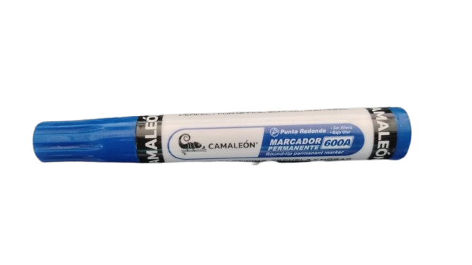 MARCADOR PERMANENTE PUNTA FINA CAMALEON 600A AZUL