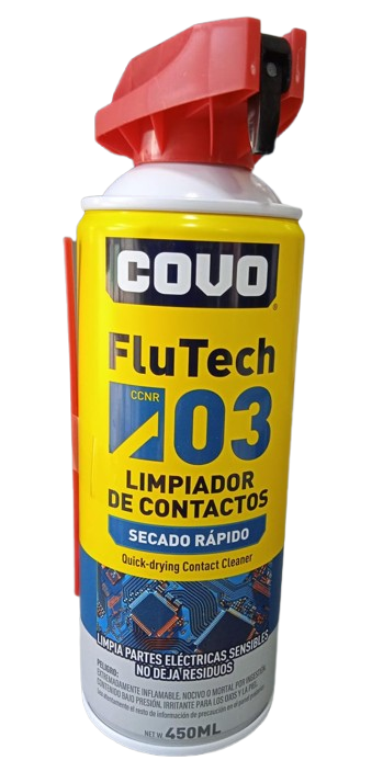 LIMPIADOR DE CONTACTOS FLUTECH 03 MARCA COVO 450ML
