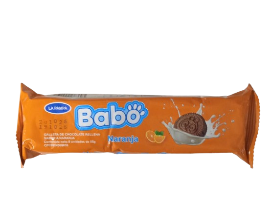 GALLETAS BABO RELLENAS SABOR A NARANJA