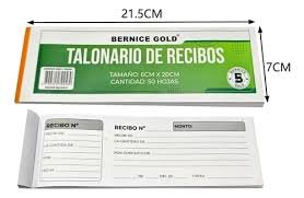 TALONARIO DE RECIBO BERNICE TÑ6CMx20CM 50HOJAS
