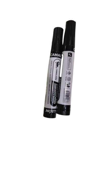 MARCADOR PERMANENTE 600A CAMALEON PUNTA FINA NEGRO