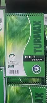 BLOCK DE NOTAS TURMAX CALIDAD SUPERIOR 50HOJAS