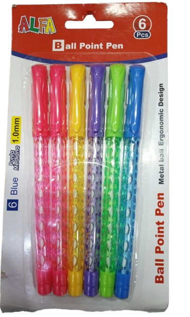 BOLIGRAFO MARCA ALFA COLORES SURTIDOS 6X3
