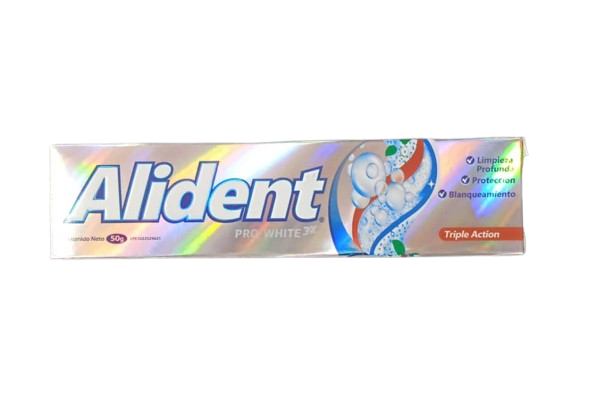 CREMA DENTAL MARCA ALIDENT TRIPLE ACTION 50GR