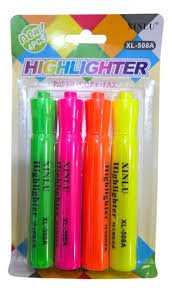 RESALTADOR HIGHLIGHTER XINLU PUNTA CUADRADA X3