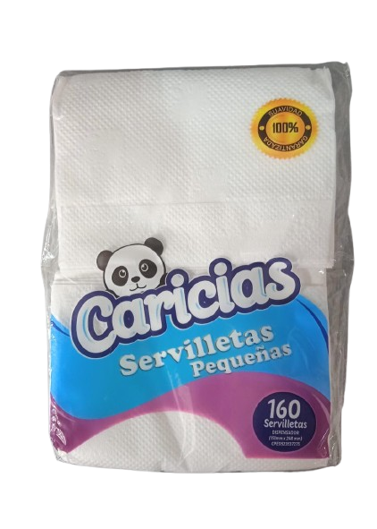 SERVILLETAS PEQUEÑAS X160 MARCA CARICIAS
