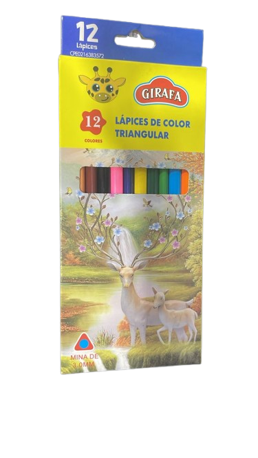 LAPICES DE COLLRES TRIANGULAR GIRAFA 3.0MM X12