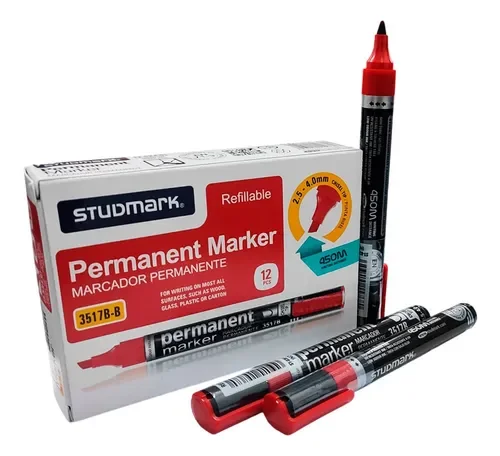 MARCADOR PERMANENTE CR550 CHENGRUN ROJO PUNTA FIJNA
