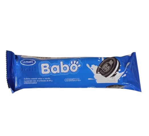 GALLETAS BABO RELLENAS CON SABOR A VAINILLA