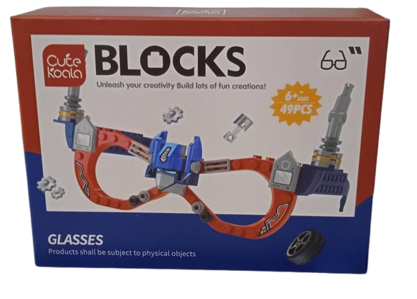 BLOCK DE LEGO EN FORMA DE LENTES DE 49PCS MARCA CUTE KOALA