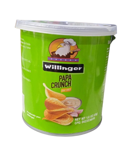 PAPA CRUNCH CREMA Y CEBOLLA MARCA WILLINGER 45G