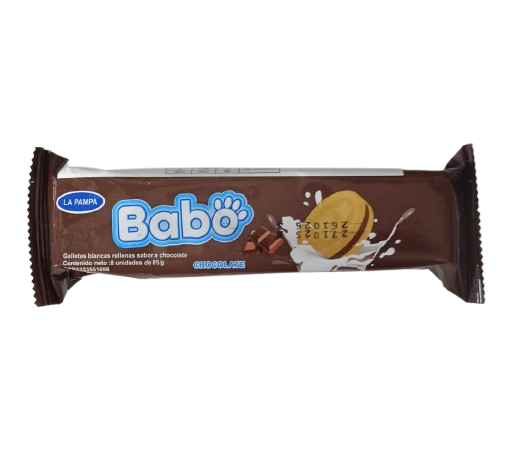 GALLETAS BABO BLANCAS RELLENAS SABOR A CHOCOLATE